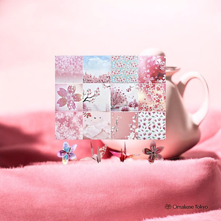 Origami Paper Set-Sakura Chiyogami 320 g