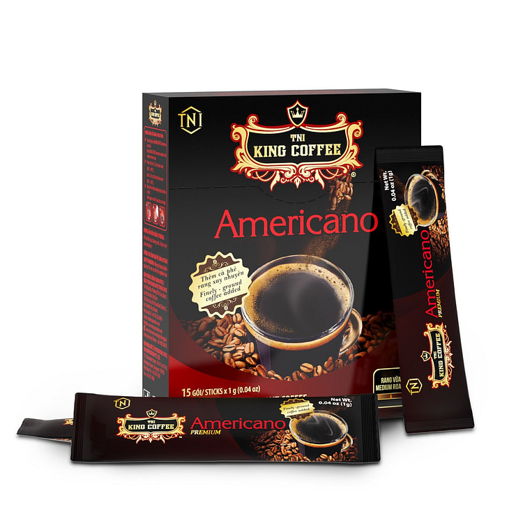 King Coffee Americano Premium Box 15 Stick 15 count