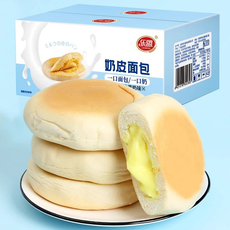 乐盟奶皮白面包整箱早餐