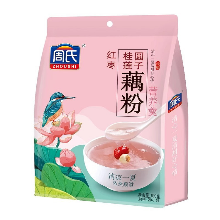 周氏 纯味藕粉 红枣桂圆莲藕羹代餐600g藕粉