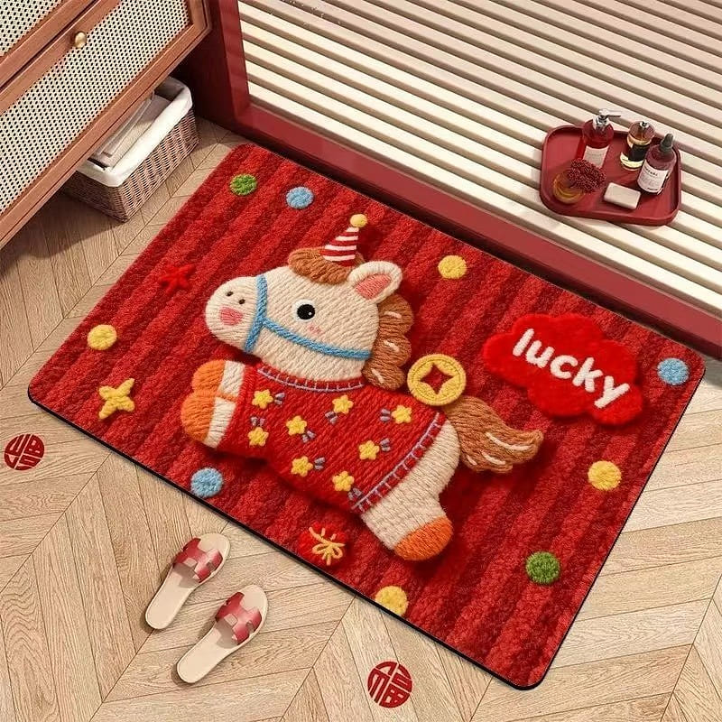 Cute Pony Bath Mat Super Absorbent 45*70cm 1 count