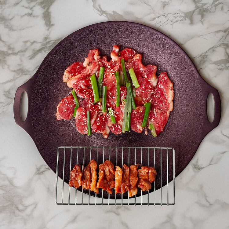 TECHEF - 14-inch Round Griddle Pan with Grill Rack