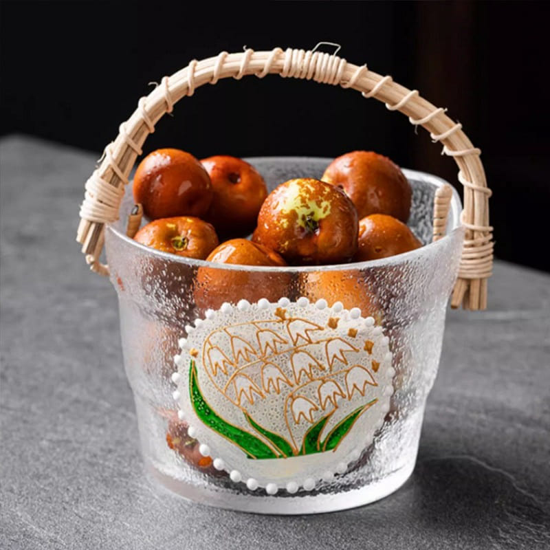 Floral Fruit Basket Ice Beer Bucket for Home Outdoor C2 1 each
