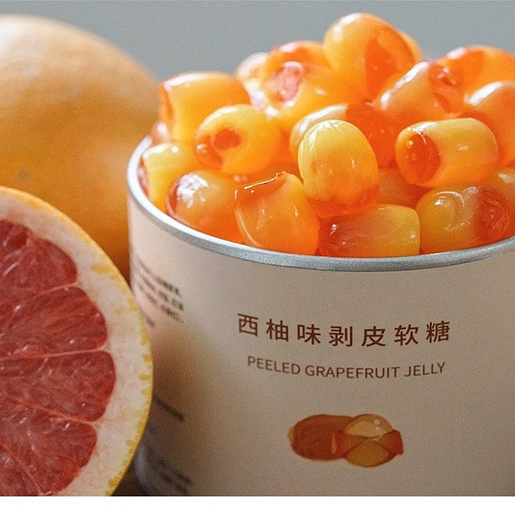 【夏午三点】西柚味剥皮软糖  网红小零食 1罐