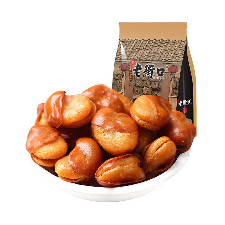 老街口 牛肉味兰花豆休闲零食蚕豆500g*1袋