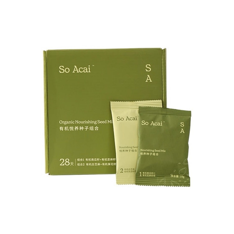 soacai有机混合种子循环粉坚果南瓜亚麻籽28袋