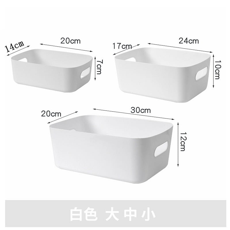 White Plastic Drawer Organizer Set Desk Drawer Divider Organizers and Storage 1 count
