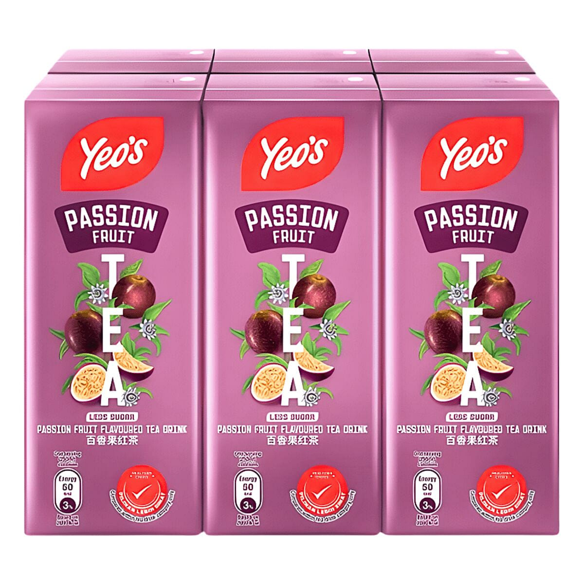 [YEOS] Passion Fruit Tea – 8.5oz(6 Pack) 1 each