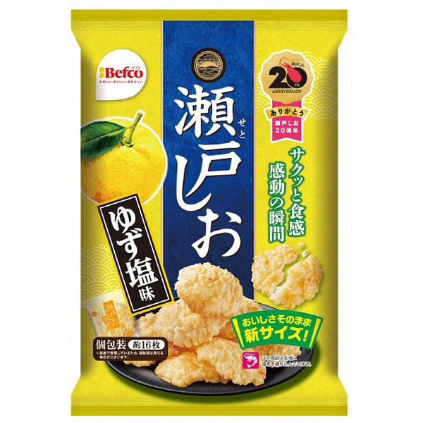 Befco Seto Salt Rice Crackers Yuzu Salt Flavor 76g 1 each