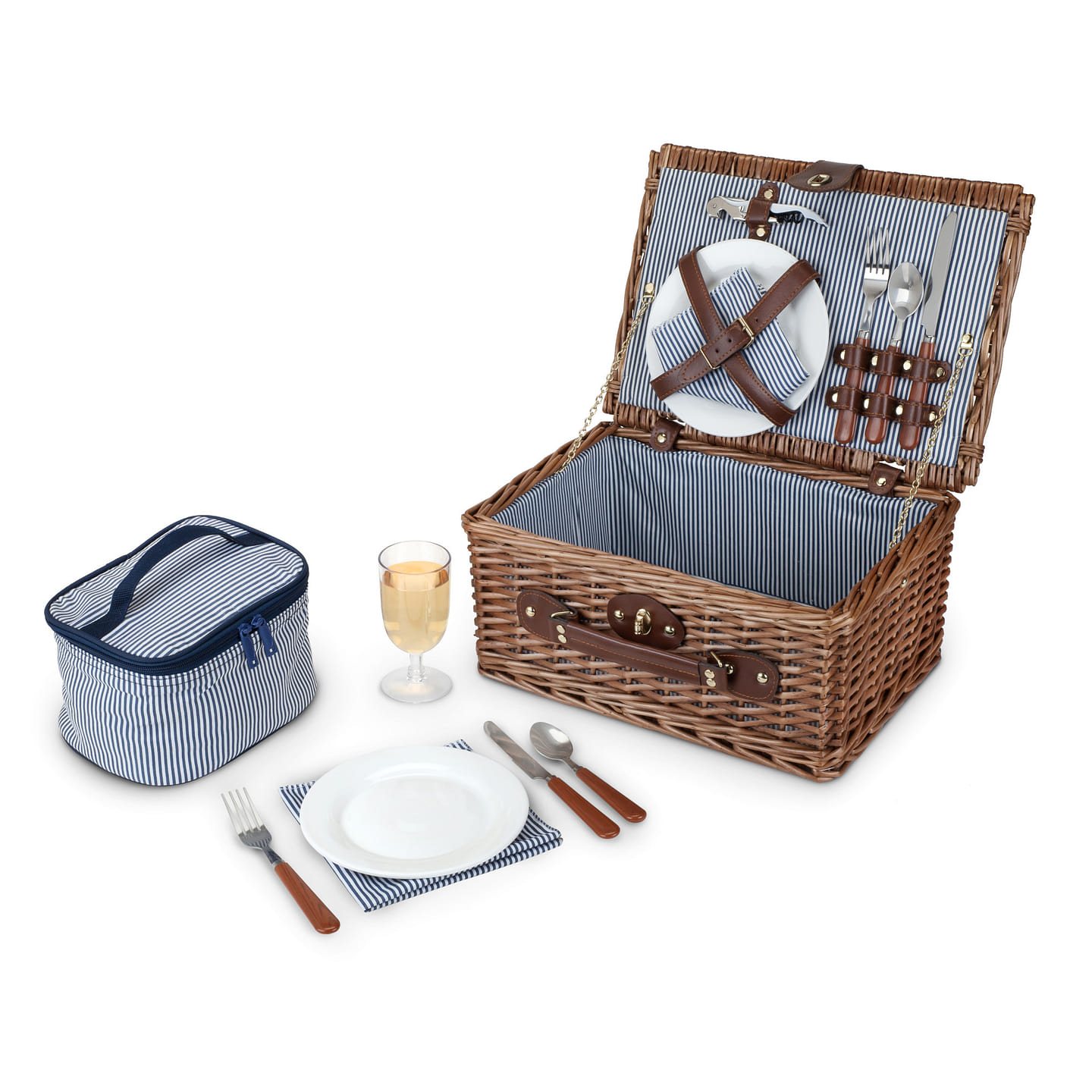 Newport Wicker Picnic Basket by Twine® 14 each