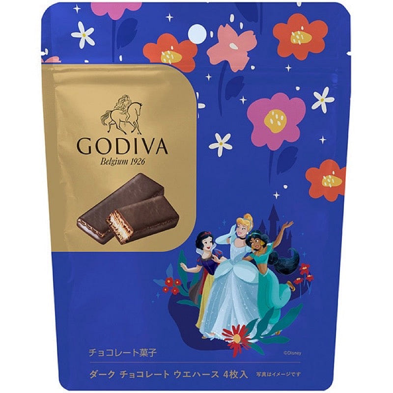 GODIVA Dark Chocolate Wafers 4 Pieces (Xmas Ltd.) 1 each