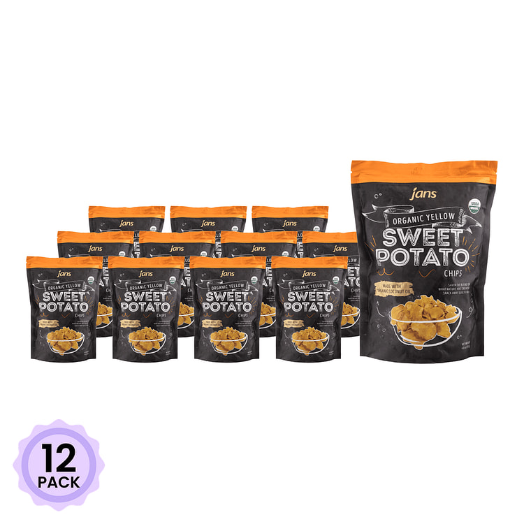 Jans Organic Yellow Sweet Potato Chips 4 oz*12 pack