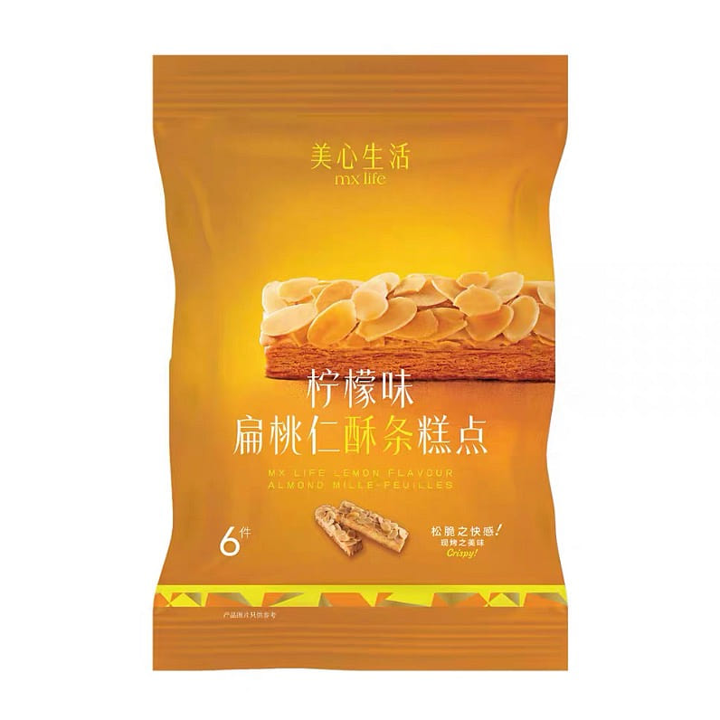 香港直送 港版美心生活 檸檬味扁桃仁脆酥条饼干 杏仁條 茶点零食糕点 78 克
