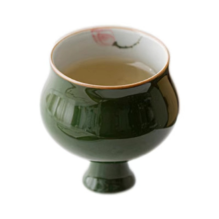 【中国直邮】叙旧 十二花神高脚茶杯-荷花