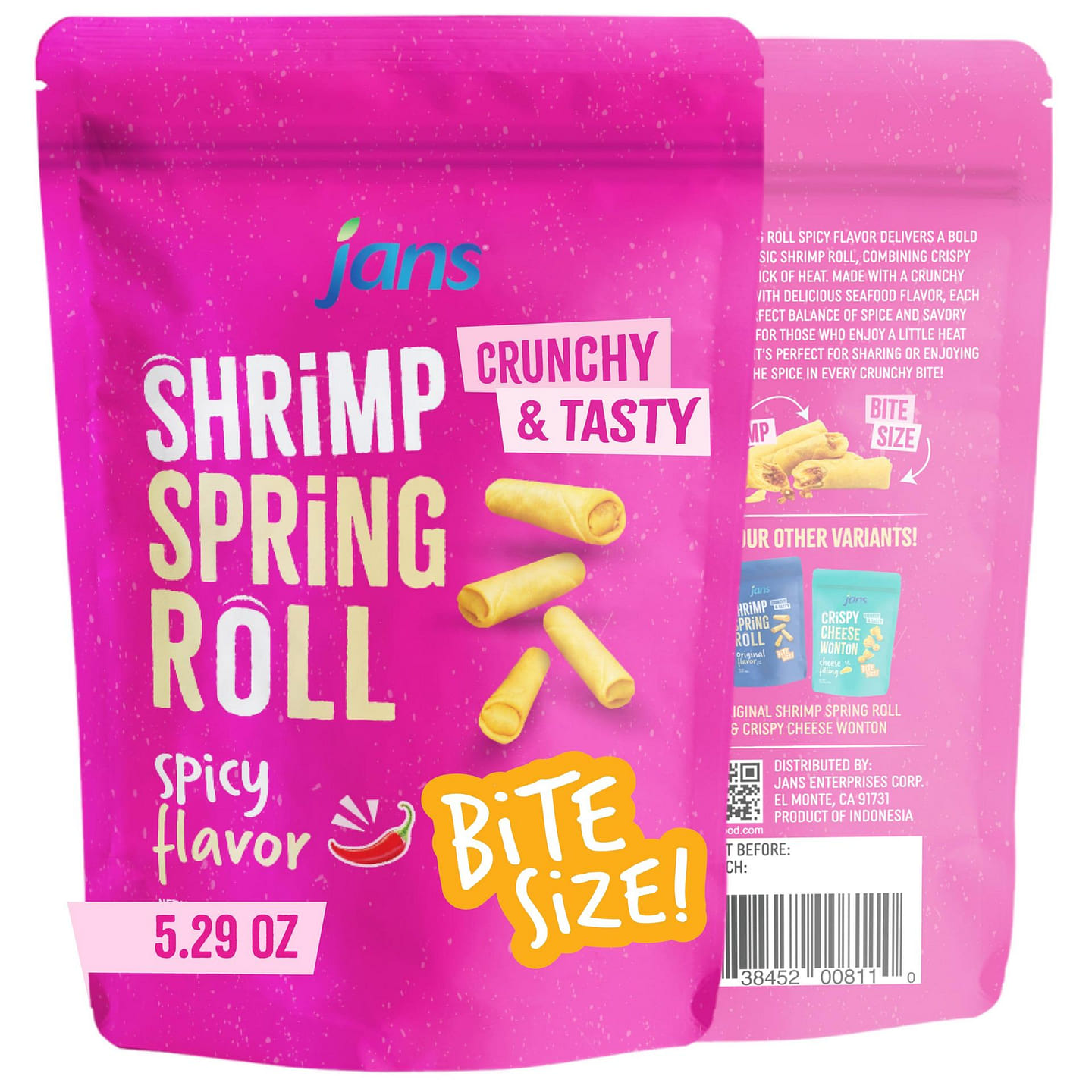 Jans Shrimp Spring Roll Spicy 5.29 oz Pack of 1 5.29 oz