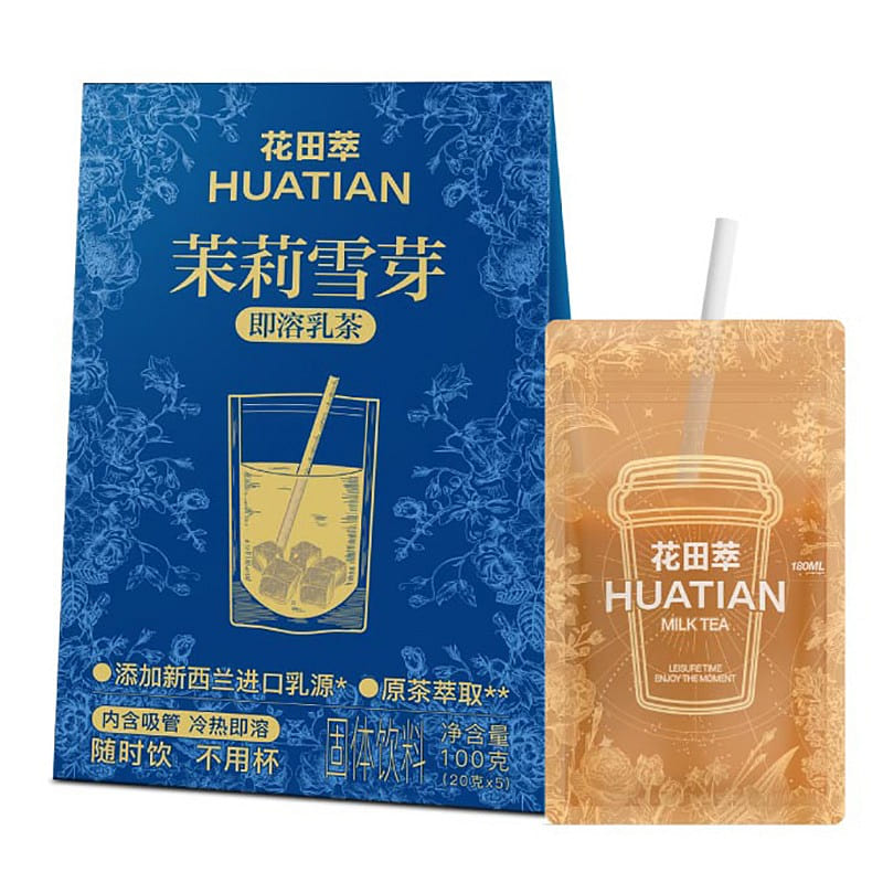Huatian Jasmine Snow Bud Instant Milk Tea 5Sachets 100 g