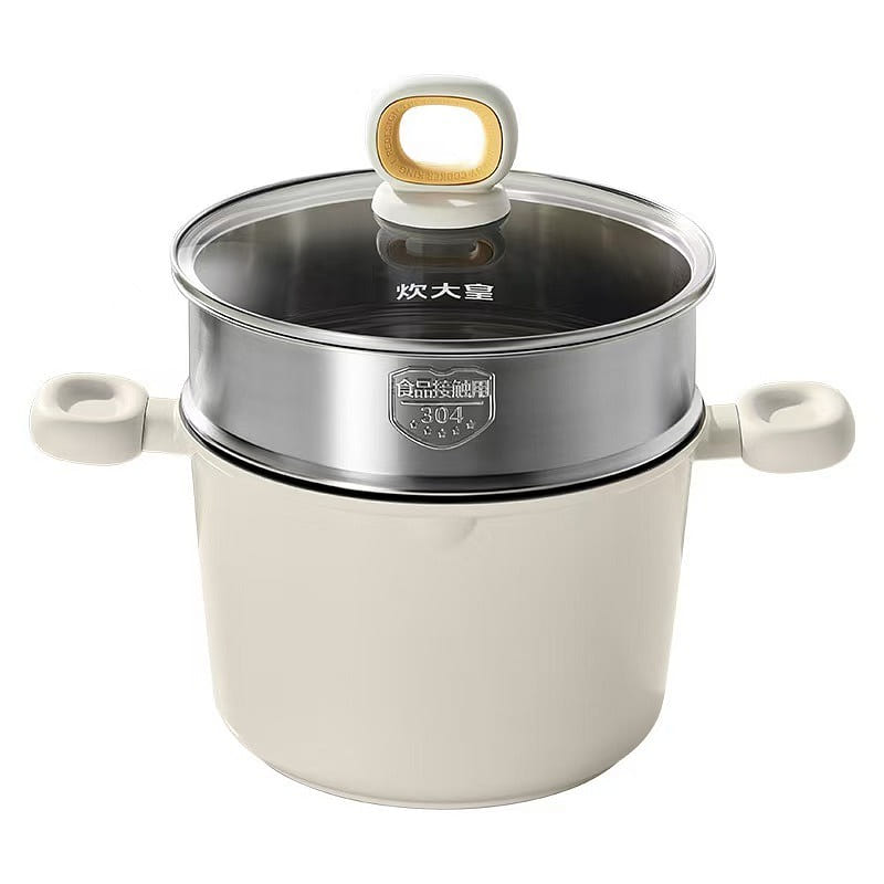Non-stick stew pot 0 Teflon 22cm no steamer basket 1 count