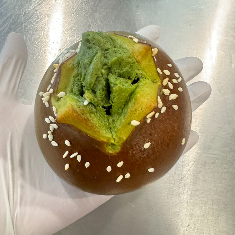 美国手作 抹茶红豆乳酪碱水球