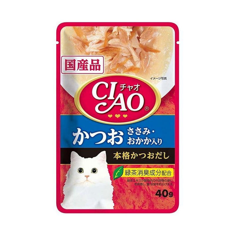 Inaba pouch with bonito fish and rice 40g 1 each