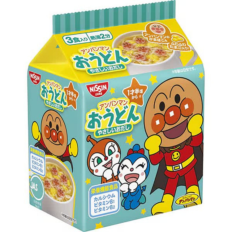 日清面包超人乌冬面 87g 温和高汤 3餐