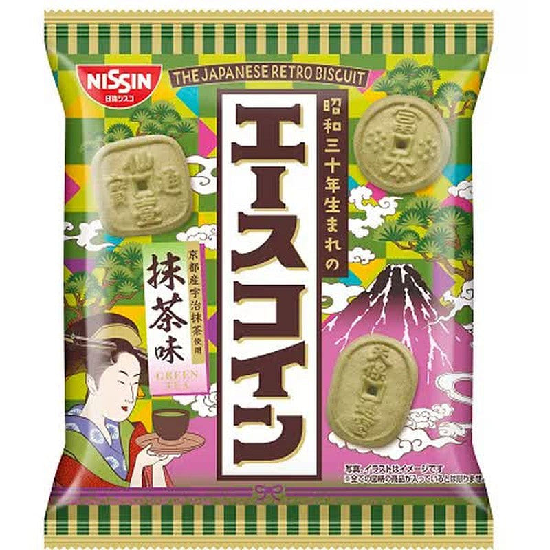 Nissin Cisco Ace Coin Matcha Flavor 75g 1 each