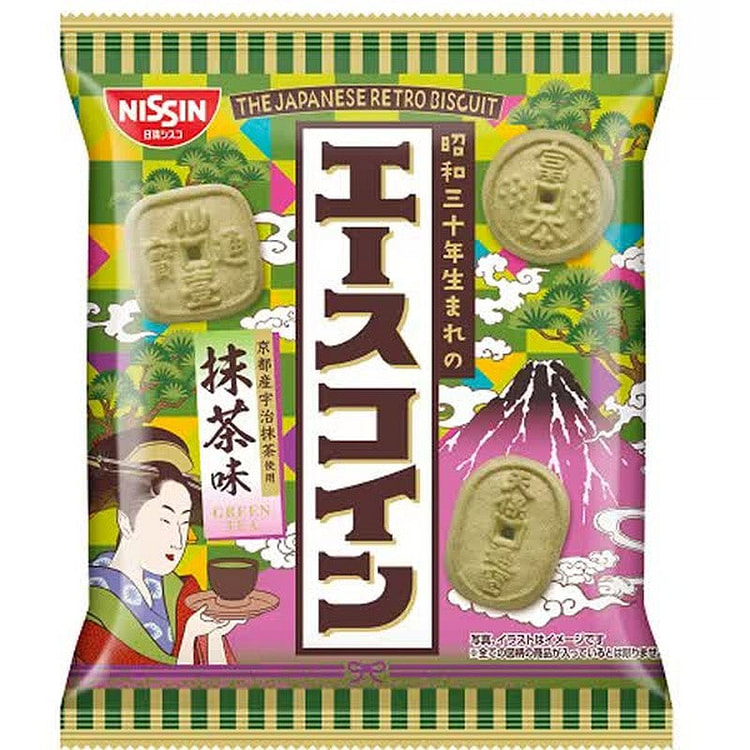 Nissin Cisco Ace Coin Matcha Flavor 75g 1 each