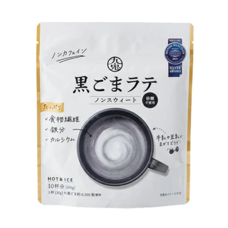 Kuki Black Sesame Latte Decaf Sugar Free 100g 1 pack