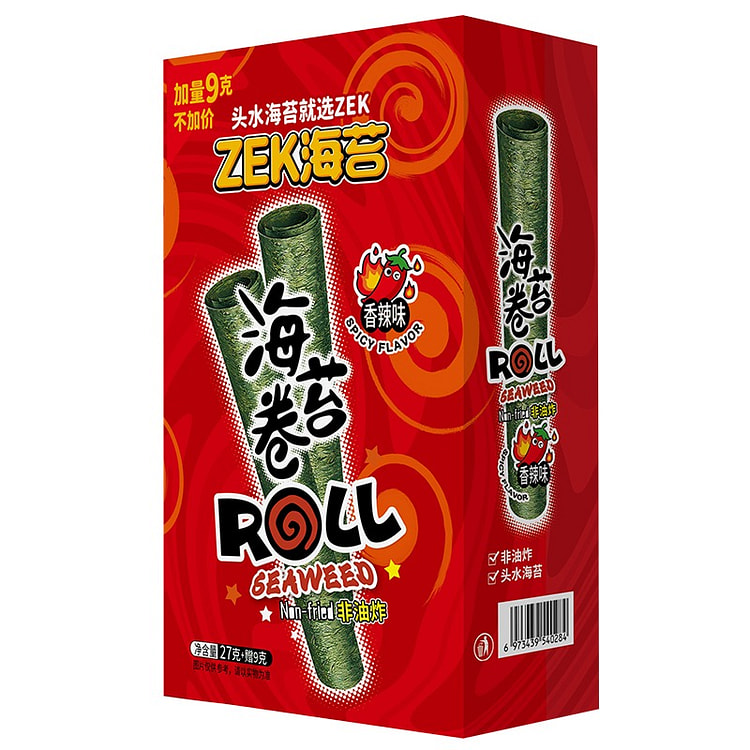 空心海苔卷（辣味）36g 1 盒