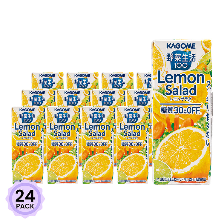 Kagome Veggie Drink Lemon Flavor 200 毫升*24 包