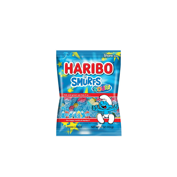 Haribo Sour Smurfs 4oz