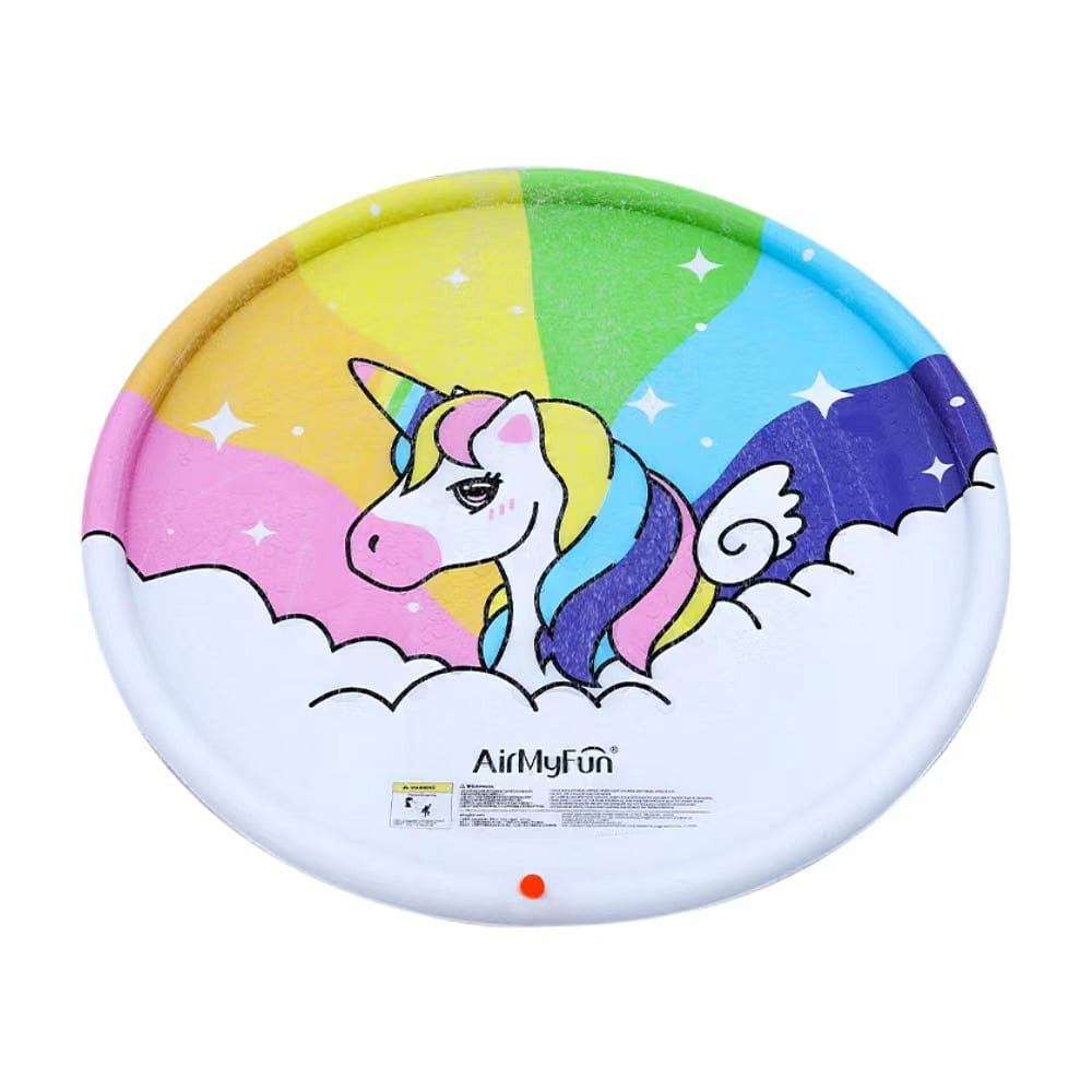 Summer Outdoor PVC Animal Spray Pad Children’s Home Water Cushion-Unicorn 1 each
