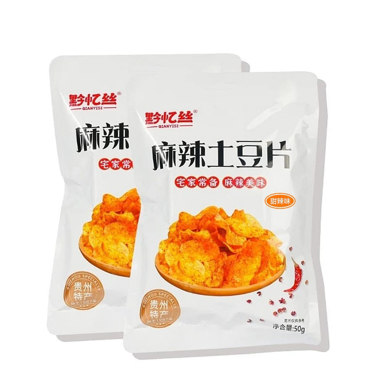 甜辣土豆片贵州特产休闲香脆零食【50g*3包】 50 克