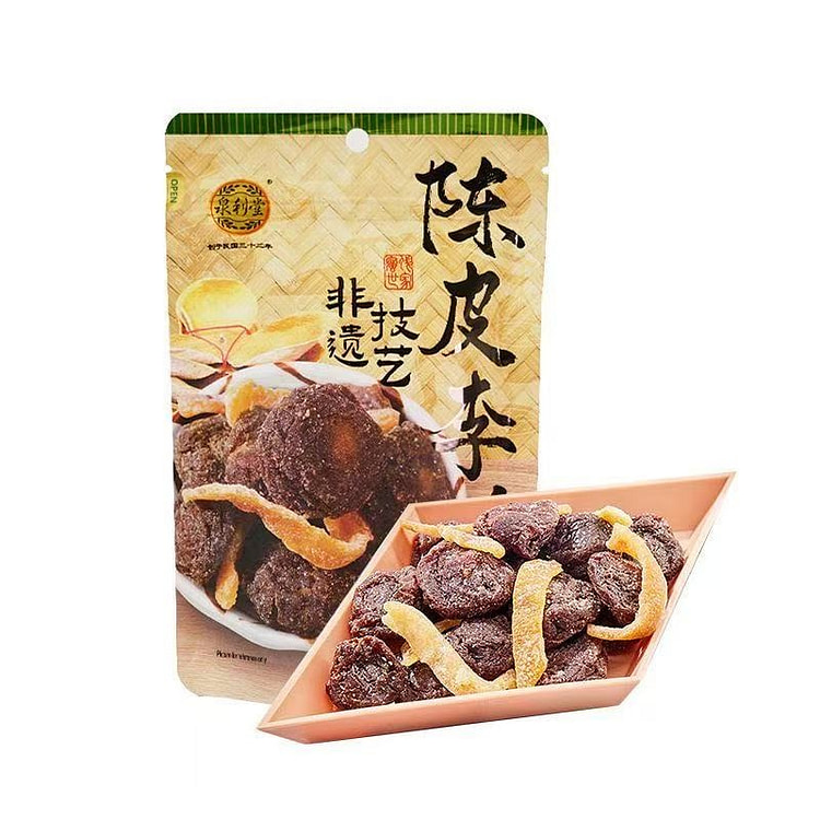 泉利堂 陈皮李饼果脯果干办公休闲零食 100 克