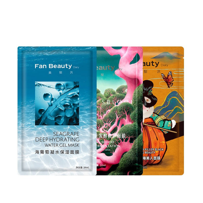 FanBeauty Diary 3 pcs Masks Sea grape+Sleeping beauty+Dragon's blood 1 phần