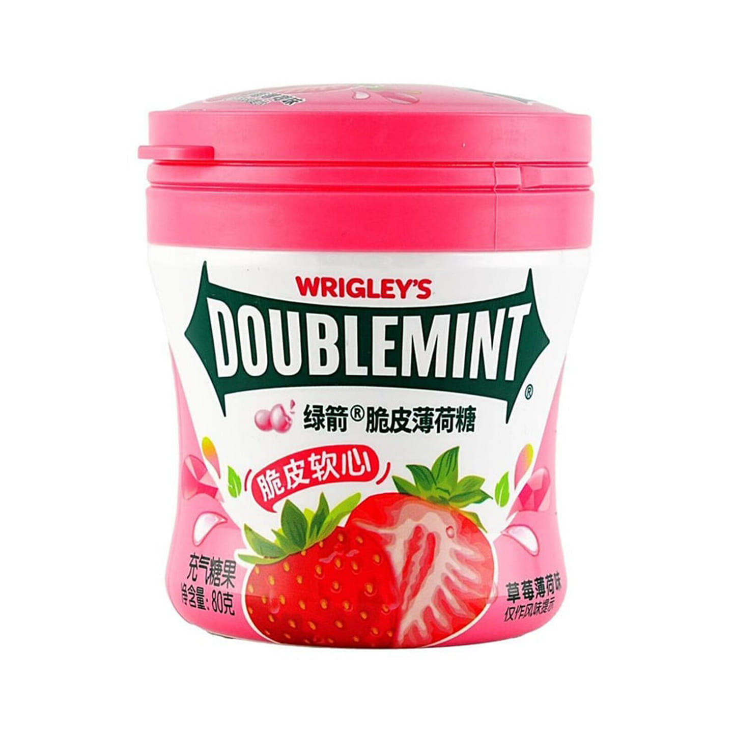 Double Mint Crispy Soft Mint Candy Strawberry Mint 80 g