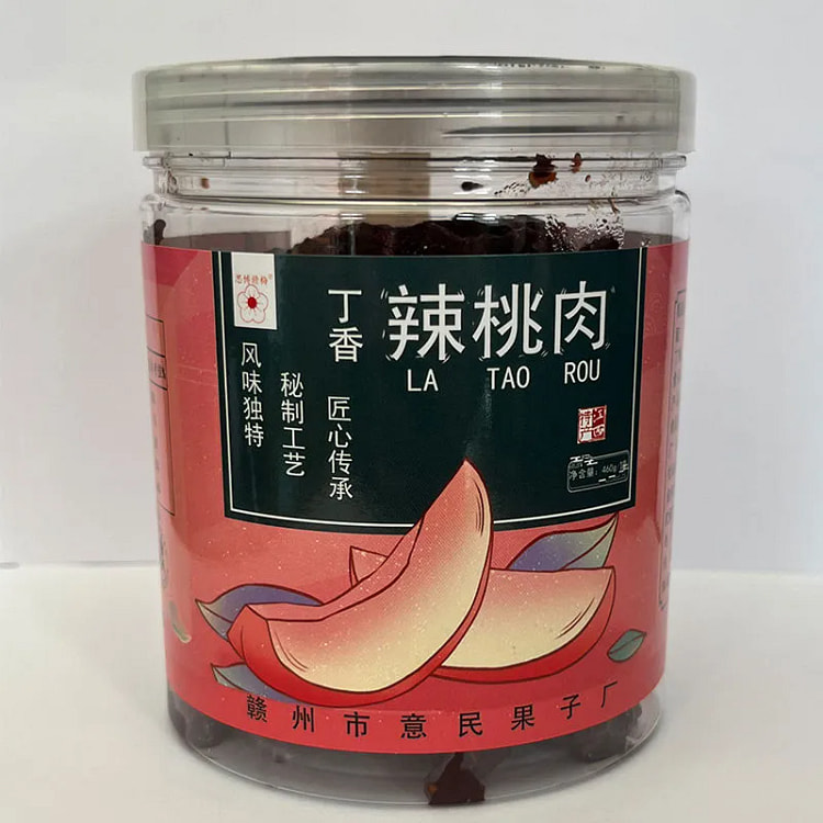 Spicy peach slices, dried peach flesh