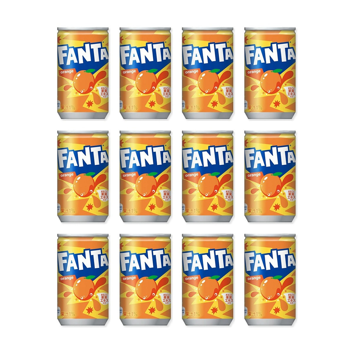 Coca-Cola FANTA Orange Flavor 12 cans 1920 ml