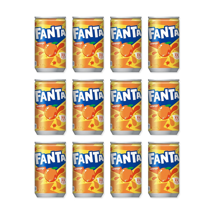 Coca-Cola FANTA Orange Flavor 12 cans 1920 ml