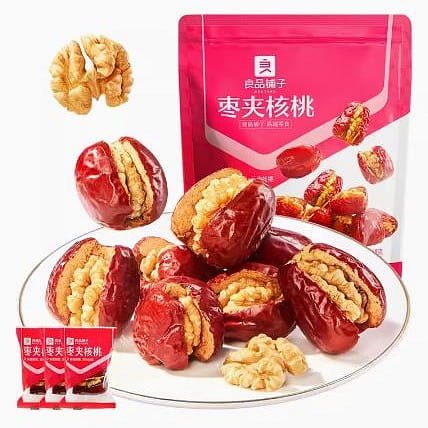 Liangpinpuzi Red dates with walnuts Jujubes without washing 118g 1 box