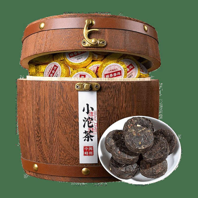 中闽峰州云南糯米香普洱茶熟茶小沱茶饼500g 500 克