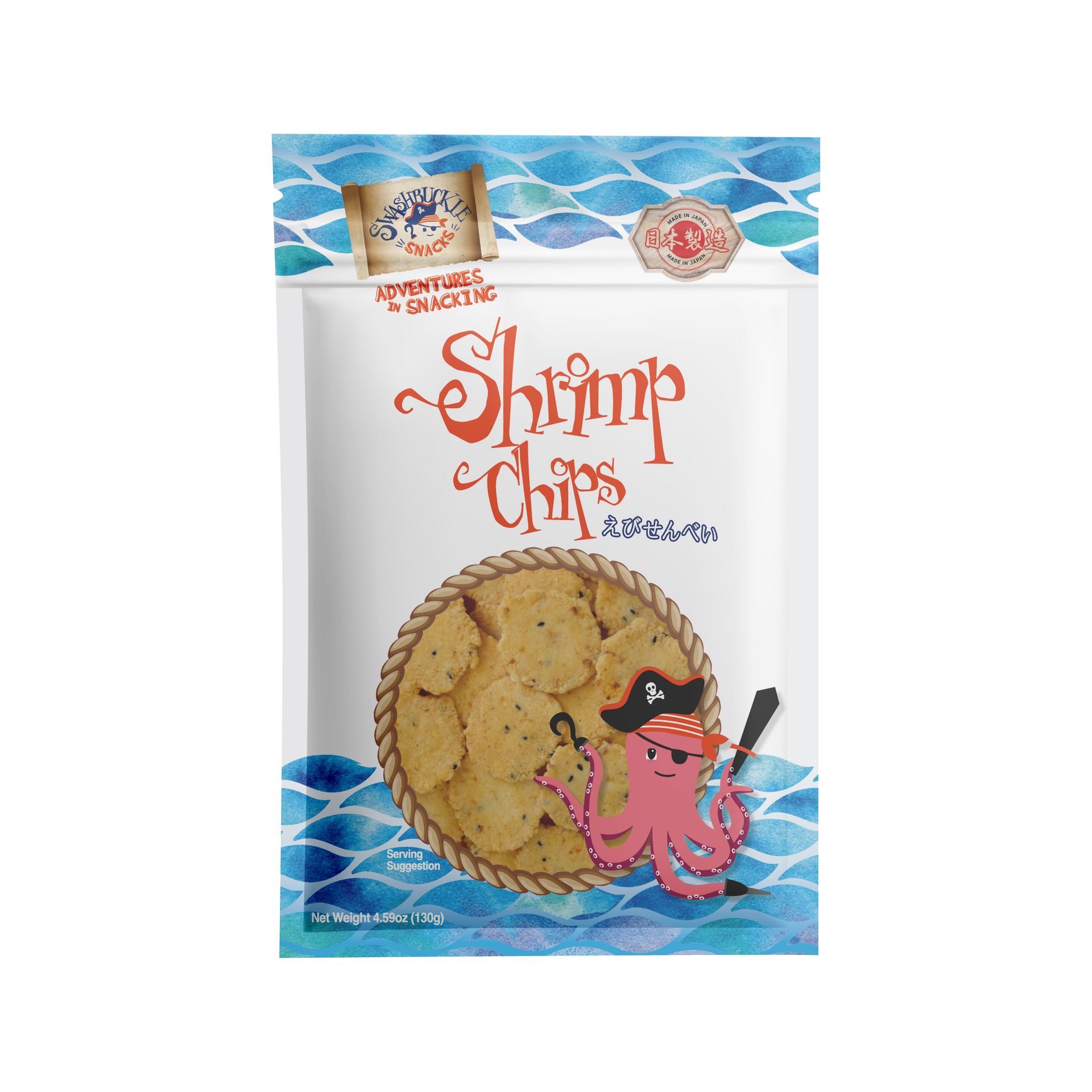 Shrimp Chips Snack, Ebisenbei 4.59 oz