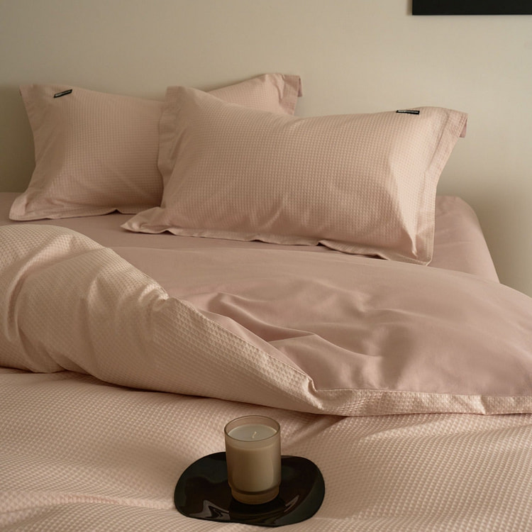 Cloud Waffle Cotton Set Nude Pink-Queen 2000 g