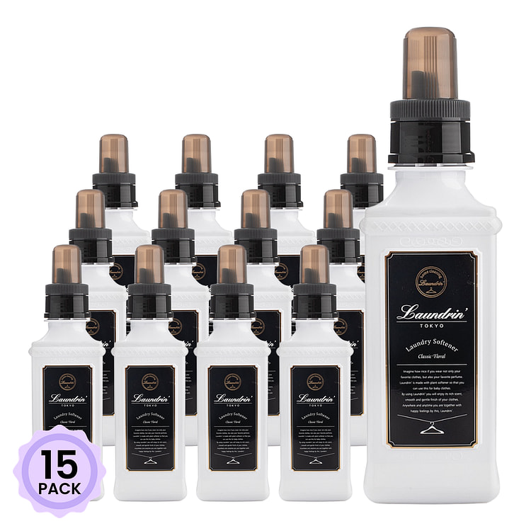 朗德林 经典花香衣物柔顺剂 600 毫升*15 包