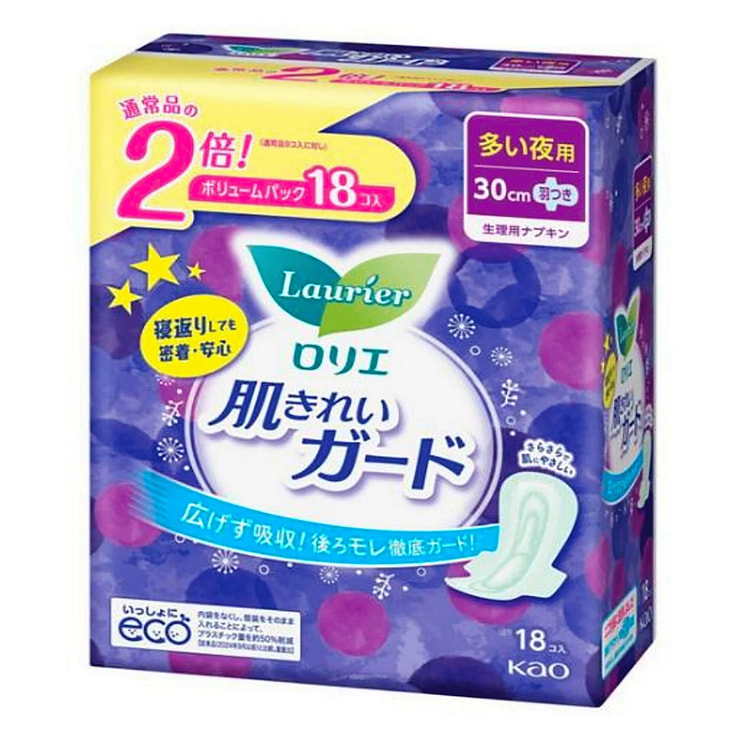 日本花王乐而雅夜用护翼卫生巾 30cm 15 片装 1 包