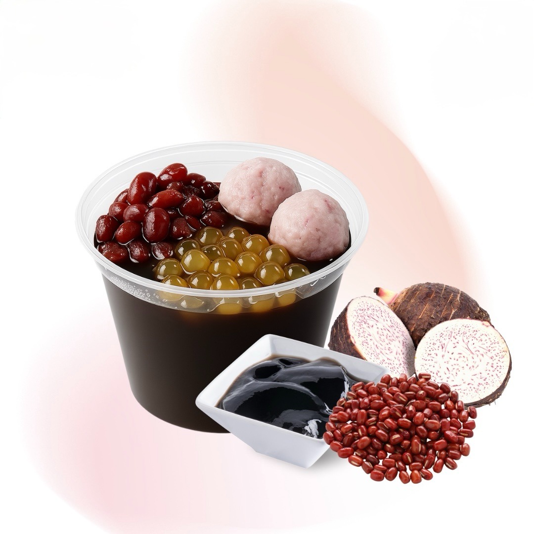 Get Handmade Taro & Red Bean Grass Jelly Dessert 16oz 1 each Delivered ...