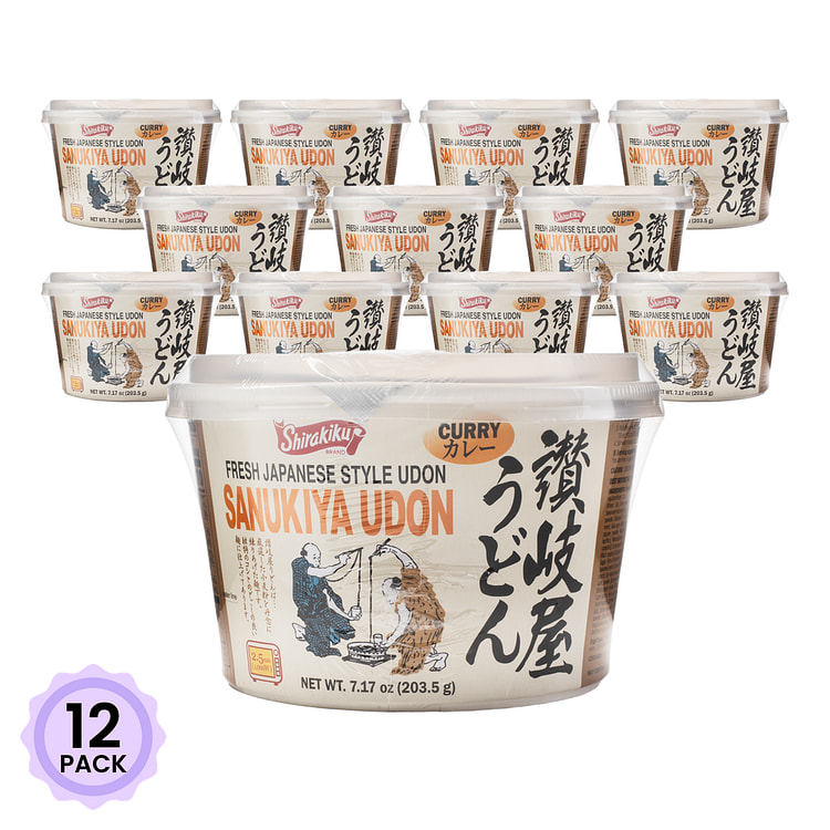 Shirakiku 日式乌冬面碗装 咖喱味 7.17 盎司*12 包
