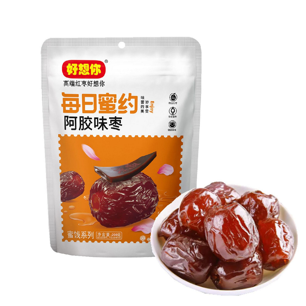 枣枣专拍 好想你阿胶枣无核蜜枣金丝软枣补气养血200 克- Weee!