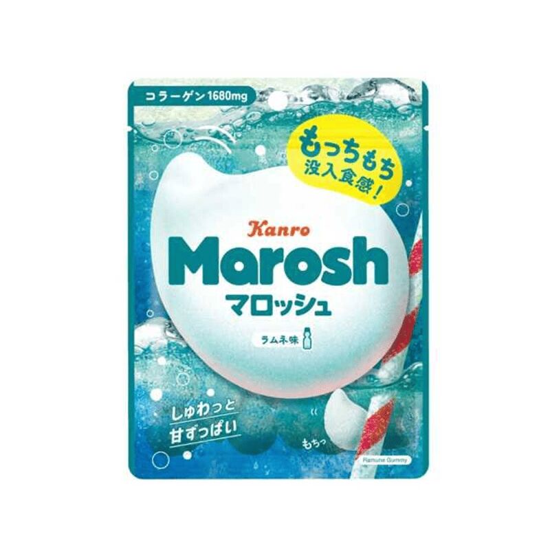 かもみーる、ねろす、ぶらんし カンロ マロッシュ ラムネ味 グミキャンディー46g 1 パック - Weee!