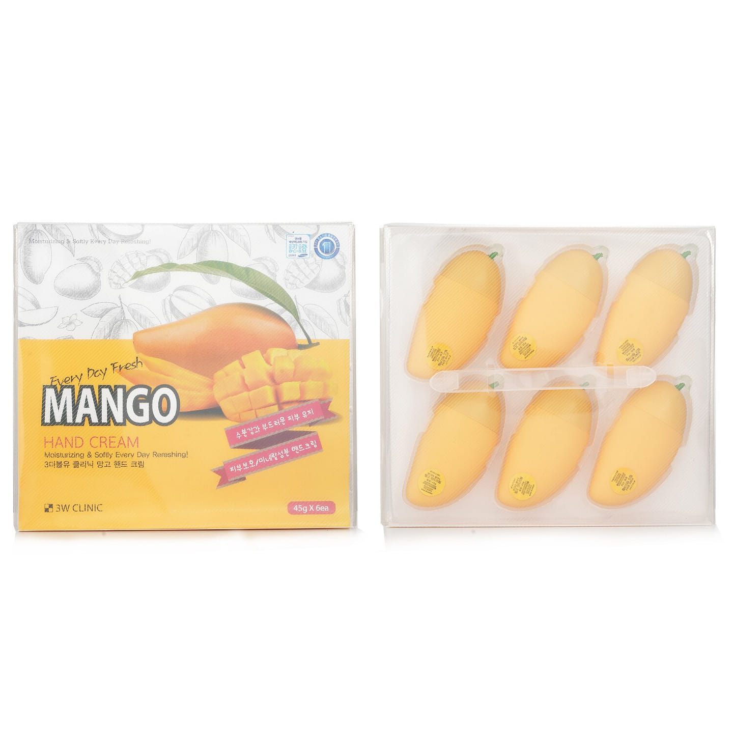 3W Clinic Hand Cream – Mango 45g x 6 45 g