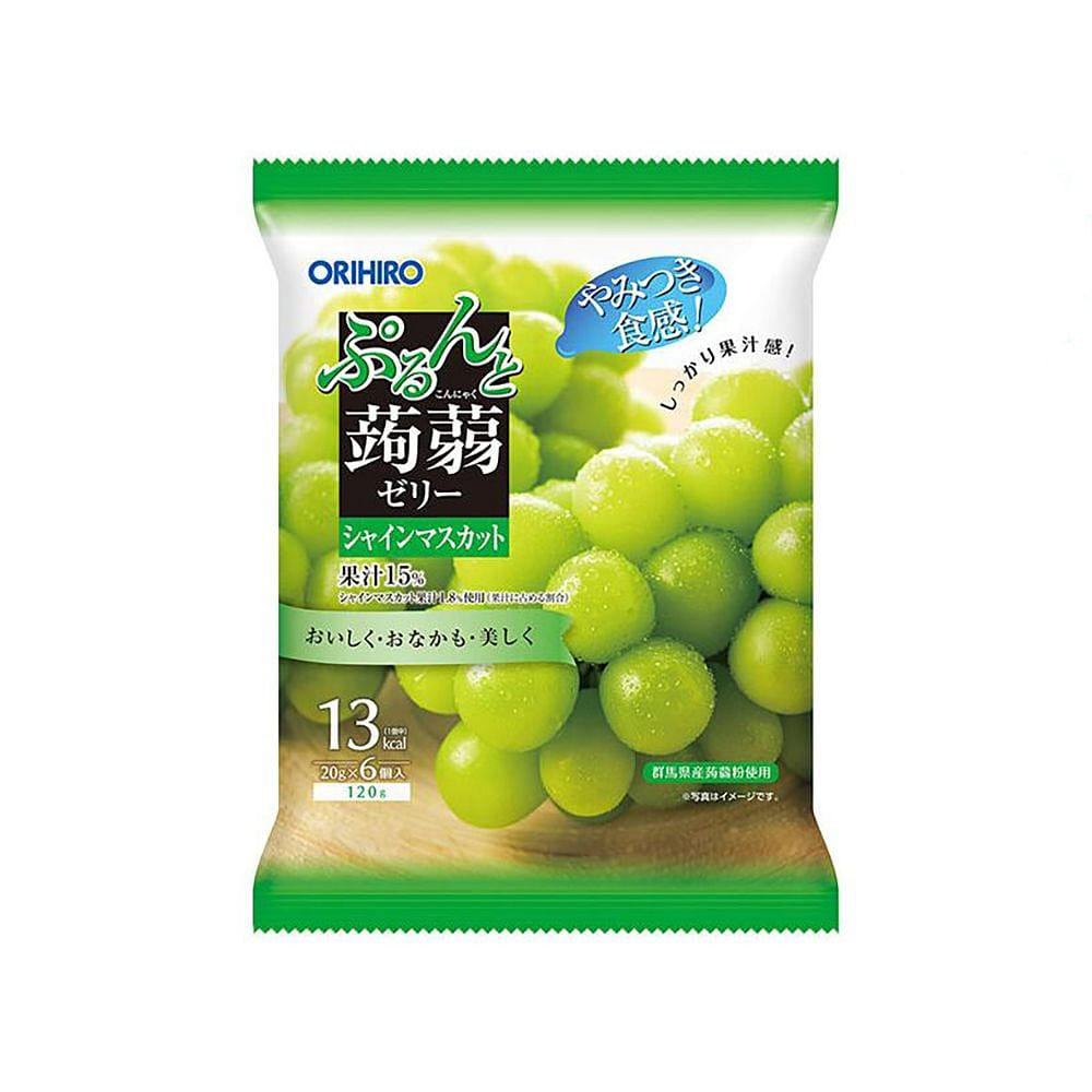 ORIHIRO 蒟蒻低卡果冻 麝香葡萄味 6枚 1 包